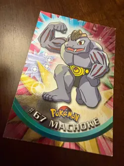 Pokemon Topps 1999 #67 Machoke TV Blue Label Vintage Trading Card, Near Mint - Image 1