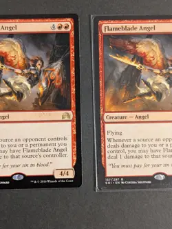 MTG Card - 2x Flameblade Angel - Shadow's Over Innistrad - NM - Magic - #157 - Image 5