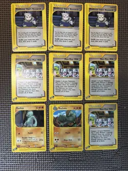 Pokemon Expedition Base Set Card Lot Machop Machoke Professor Oak's Research NM - Image 1