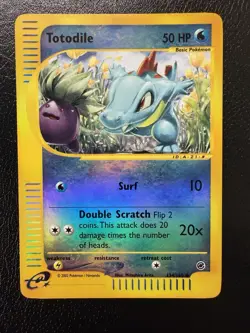Totodile 134/165 Expedition Pokemon Card Reverse Holo Foil Rare NM - Image 1