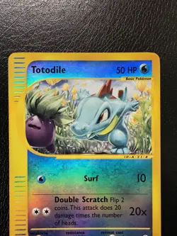 Totodile 134/165 Expedition Pokemon Card Reverse Holo Foil Rare NM - Image 2
