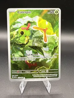 Caterpie Scarlet & Violet Illustration Rare Card 172/165 Near Mint Condition - Image 1