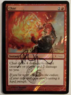 Magic The Gathering - 1x Signed Foil Char (mtg) Promo - Image 1
