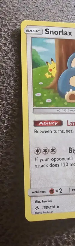 Pokemon TCG Snorlax 158/214 Unbroken Bonds Near Mint - Image 2