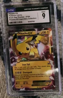 Pokemon Pikachu ex XY84 (2015) Black Star Promo Legendary Collection CGC 9 - Image 1