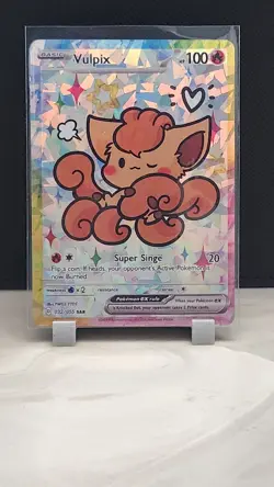Pokemon Cracked Ice Holo Rainbow Boarder Cute Anime Vuplix Card - Image 1