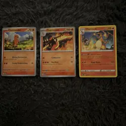 Pokemon TCG 151 Non Holo Full Charmander Evolution Line (including Charizard) - Image 2