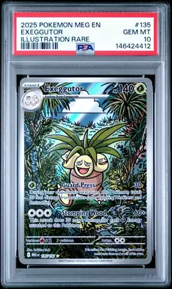 2025 POKEMON MEG EN-MEGA EVOLUTION ILLUSTRATION RARE #135 EXEGGUTOR PSA 10 - Image 1