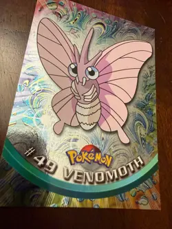 Pokemon Topps Blue Label 1999 Venomoth #49 Silver Holo - Vintage, Near Mint - Image 1