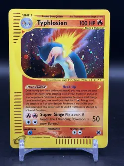 Typhlosion Holo Rare 28/165 Pokemon Expedition English E-reader WOTC NM - Image 1