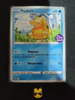 Pokemon Psyduck Chatime Promo Stamped Limited Campaign 352/S-P Indonesia NM 5 - Image 1
