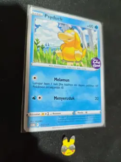 Pokemon Psyduck Chatime Promo Stamped Limited Campaign 352/S-P Indonesia NM 5 - Image 2