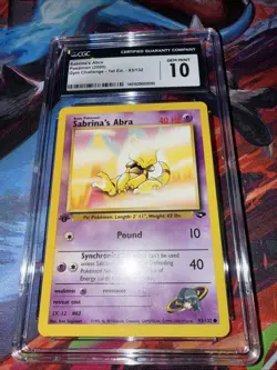 POKEMON TCG 2000 Sabrina’s abra 1st Edition 93 CGC 10 GEM MINT - Image 5