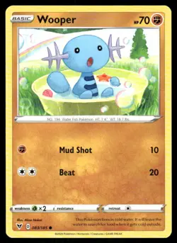 Wooper 083/185 Vivid Voltage Pokemon TCG trading card - Image 1