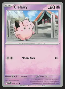 SV06: Twilight Masquerade Clefairy #078/167 Common Pokemon Card - Image 1