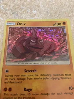 Onix 9/12 Mcdonald’s Promo Confetti Holo 2019 Pokemon Card NM - Image 2