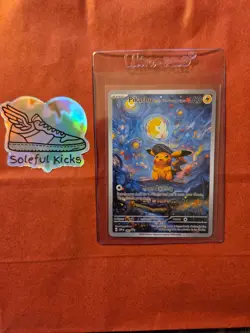 Pokemon Pikachu Starry Night Van Gogh Fan Art Custom Card - 100% to Charity - Image 1