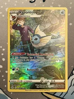 Vaporeon TG02/TG30 Brilliant Stars Trainer Gallery Full Art Pokemon Card - Image 1