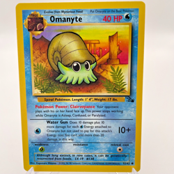 Pokemon TCG Omanyte 52/62 Common Fossil Set WOTC 1999 Vintage Card NM - Image 1