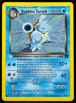 Dark Blastoise #3/82 LP/MP Swirl German Pokemon Card - Image 1