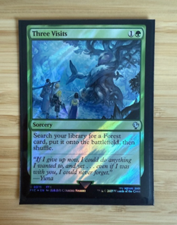 MTG: Three Visits (Surge Foil) Commander: Final Fantasy Surge Foil NM - Image 1
