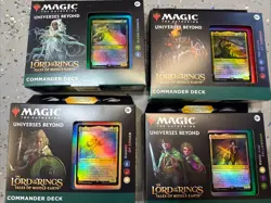 MTG Lord of the Rings Tales Middle Earth LTR Set of 4 Decks Commander Decks 195166205069 - Image 1