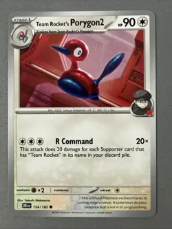 Pokemon TCG * Destined Rivals 154/182 Team Rocket's Porygon2 C * UNG NM FRESH PK - Image 1