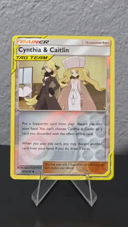 Cynthia & Caitlin Reverse Holo - 189/236 - Cosmic Eclipse Pokemon 2019 - Image 1