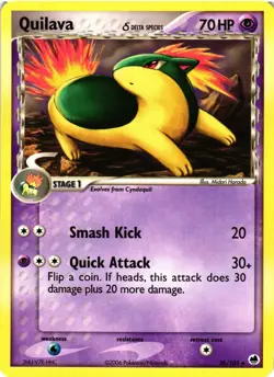 Pokemon TCG Quilava (Delta Species) 36/101 Dragon Frontiers Uncommon VLP - Image 1