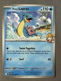 Pokemon TCG * Destined Rivals 050/182 Misty's Lapras C * UNG NM FRESH PACK - Image 1
