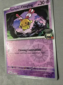 Pokemon TCG * Destined Rivals 85/182 Team Rocket's Chingling C REVERSE HOLO * NM - Image 2