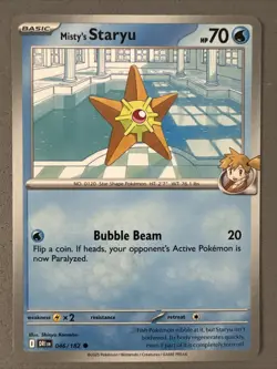 Pokemon TCG * Destined Rivals 046/182 Misty's Staryu Common * UNG NM FRESH PACK - Image 1