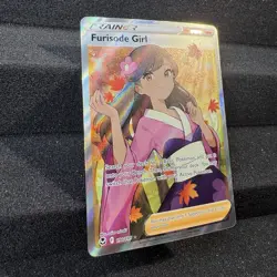 Furisode Girl 190/195 Full Art Ultra Rare Holo Pokemon 2022 Silver Tempest NM - Image 3