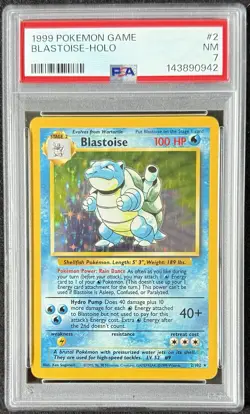 1999 POKEMON BASE SET #2/102 BLASTOISE HOLO PSA 7 - Image 1
