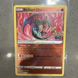 Pokemon Radiant Charizard Radiant Rare Pokemon GO 011/078 NM - Image 1