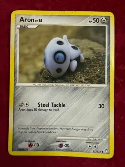 Pokemon TCG Aron Non-Holo 71/123, Mysterious Treasures (MP) - Image 1