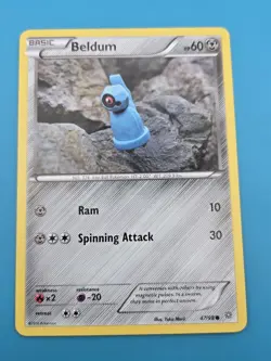 Beldum 47/98 Pokemon XY Ancient Origins Yuka Morii Clay Art LP - Image 1