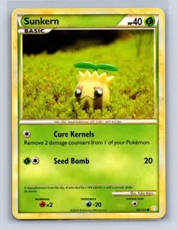 SUNKERN 85/123 C HEARTGOLD & SOULSILVER POKEMON MP - Image 1