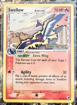 Pokemon 2006 Dragon Frontiers Swellow Rev Holo 40 Heavily Played - Image 1