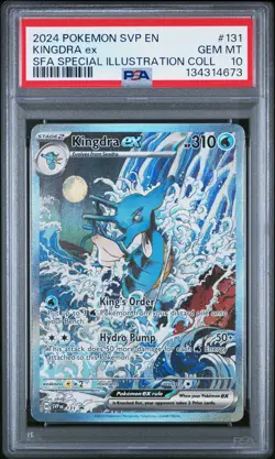 2024 POKEMON SVP EN-SV BLACK STAR PROMO #131 KINGDRA EX PSA 10 - Image 1