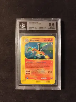 Pokemon Charizard 6/165 holo ENG Expedition BGS 8.5 SWIRL - Image 1