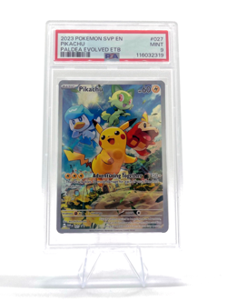 Pokemon Pikachu TCG Scarlet & Violet Paldea Evolved, ETB Promo PSA 9 - Image 1