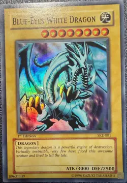 Yugioh Blue Eyes White Dragon SKE-001 1st Edition Ultra Rare Holo Foil - Image 1