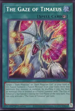 Yu-Gi-Oh The Gaze of Timaeus Secret Rare 1st Edition Near Mint MZMU - Image 1