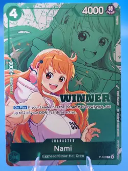 One Piece TCG Nami P-102 Tournament Winner 2026 Vol. 2 Alt Art NM On Hand - Image 1