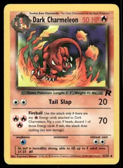 Pokemon Cards Dark Charmeleon 32/82 Team Rocket WOTC Uncommon NM - Image 1