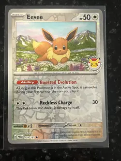 Eevee Pokemon Day 2025 074/131 SV Promo Card Cosmos Holo - Image 1