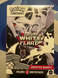 Pokemon Scarlet & Violet White Flare Booster Bundle 6 Packs Trading Card Game - Image 1