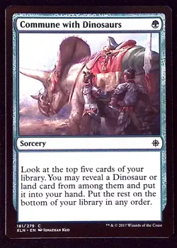 Commune with Dinosaurs Magic the Gathering Ixalan Sorcery Common - Image 1