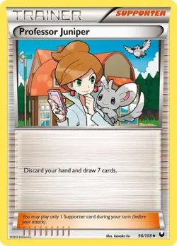 Professor Juniper - 98/108 - Uncommon - Reverse Holo TCG Pokemon - Image 1